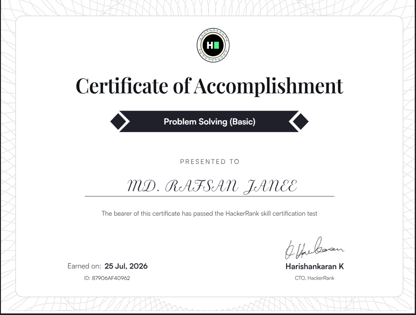 HackerRank Problem Solving